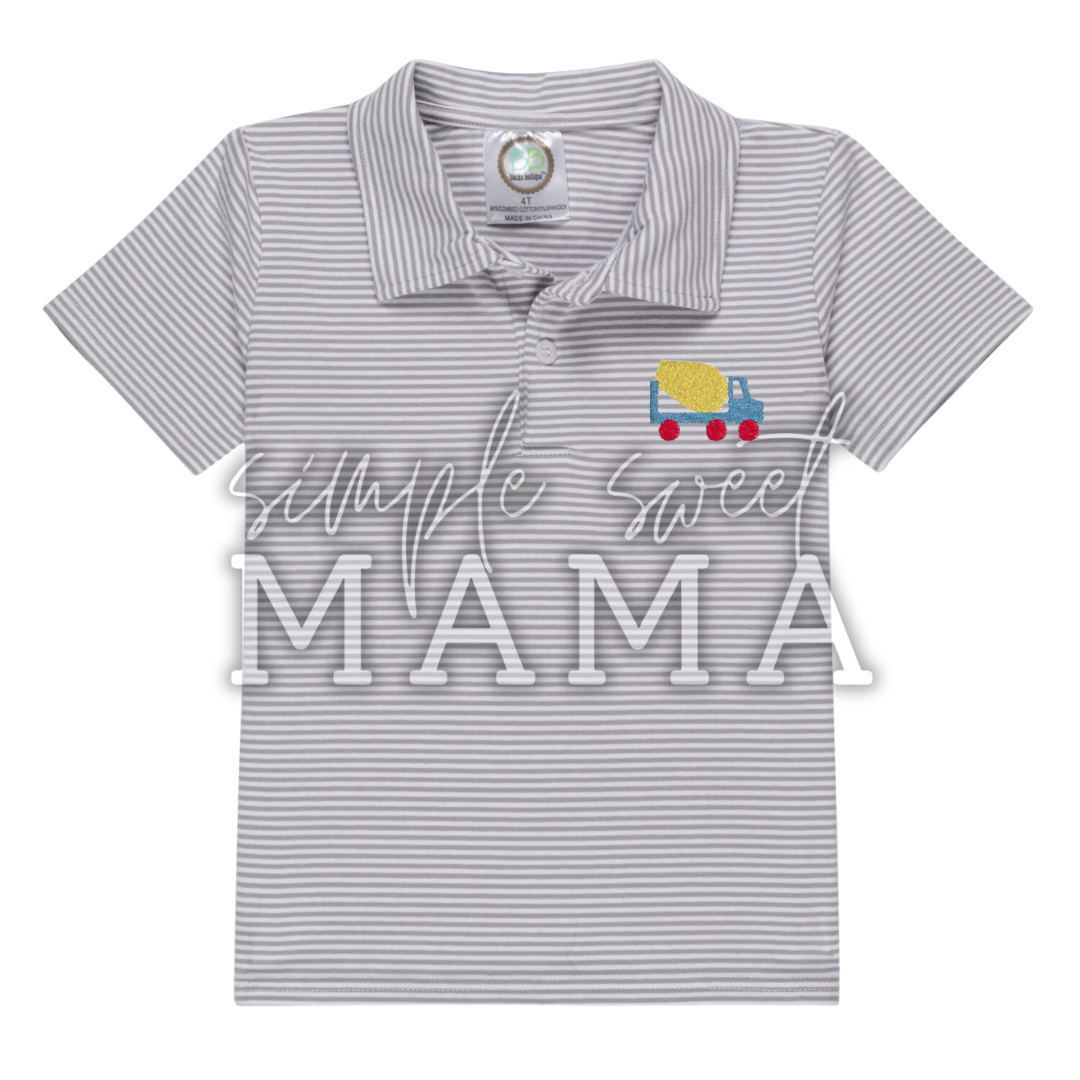 Boys Monogram Polo
