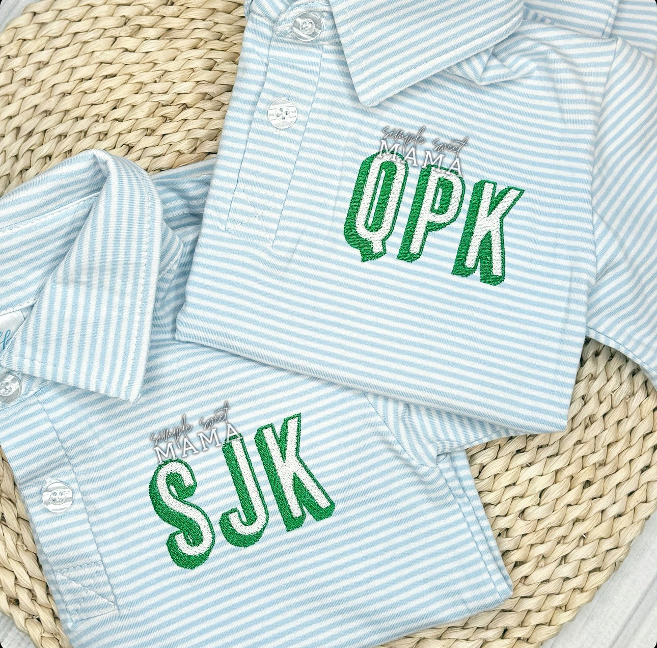 Boys Monogram Polo