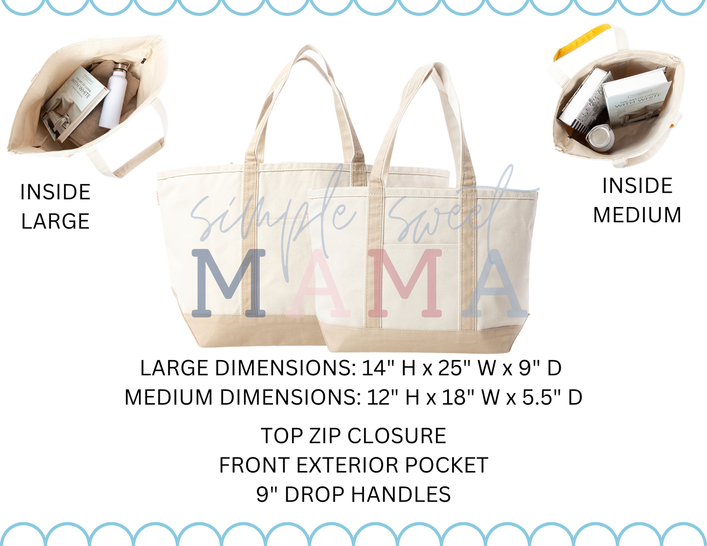 Ballpark Canvas Tote Bag