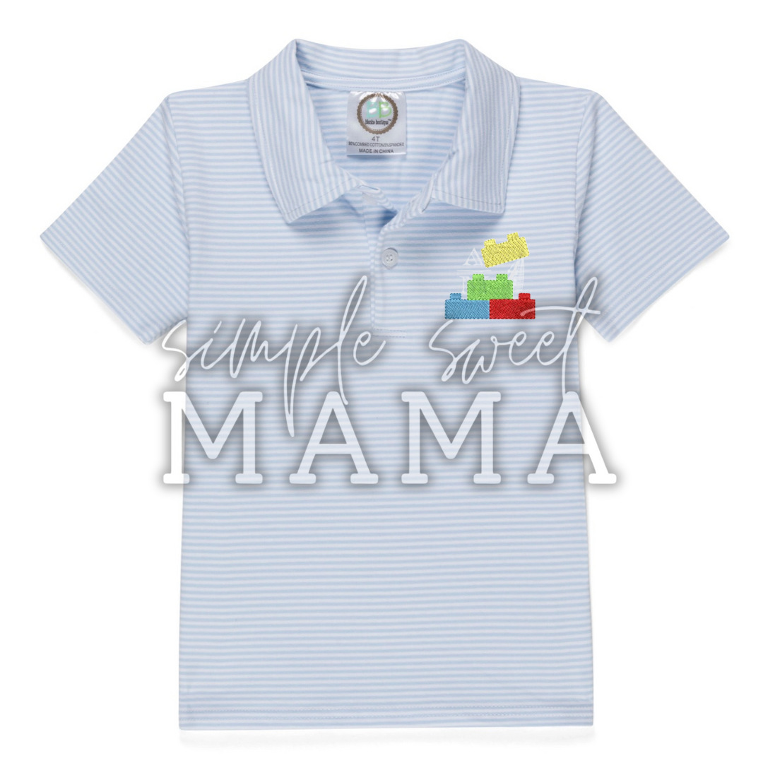 Boys Monogram Polo