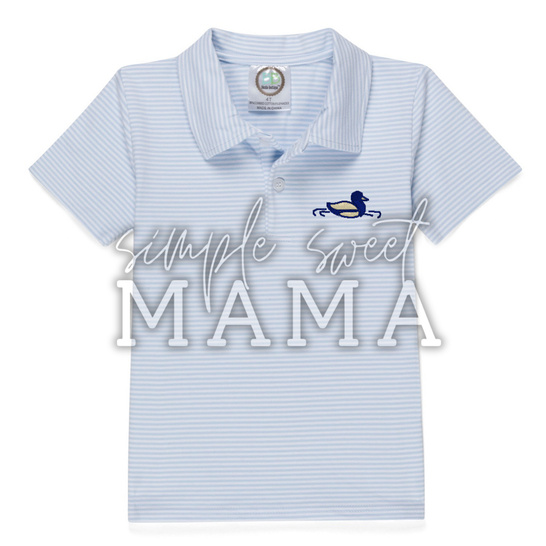 Boys Monogram Polo