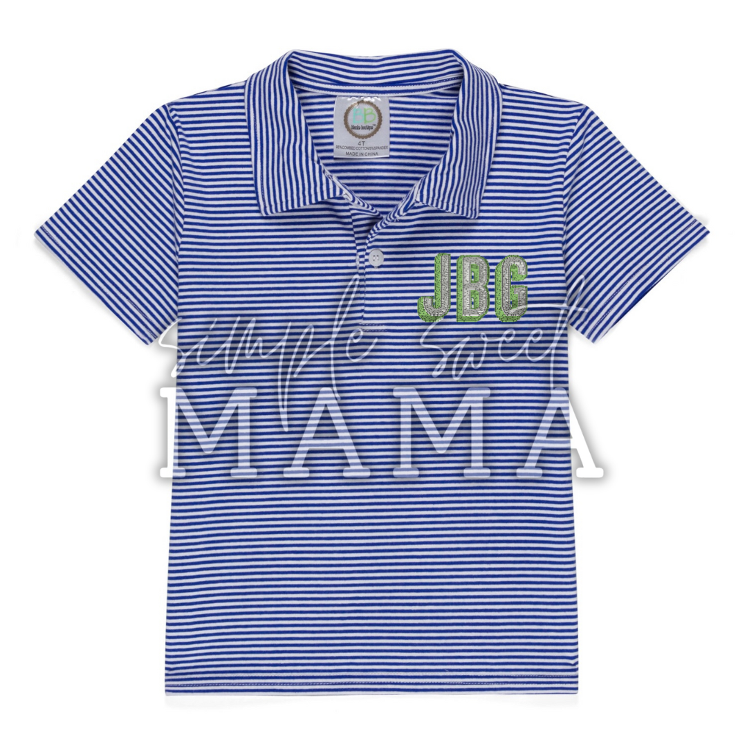 Boys Monogram Polo