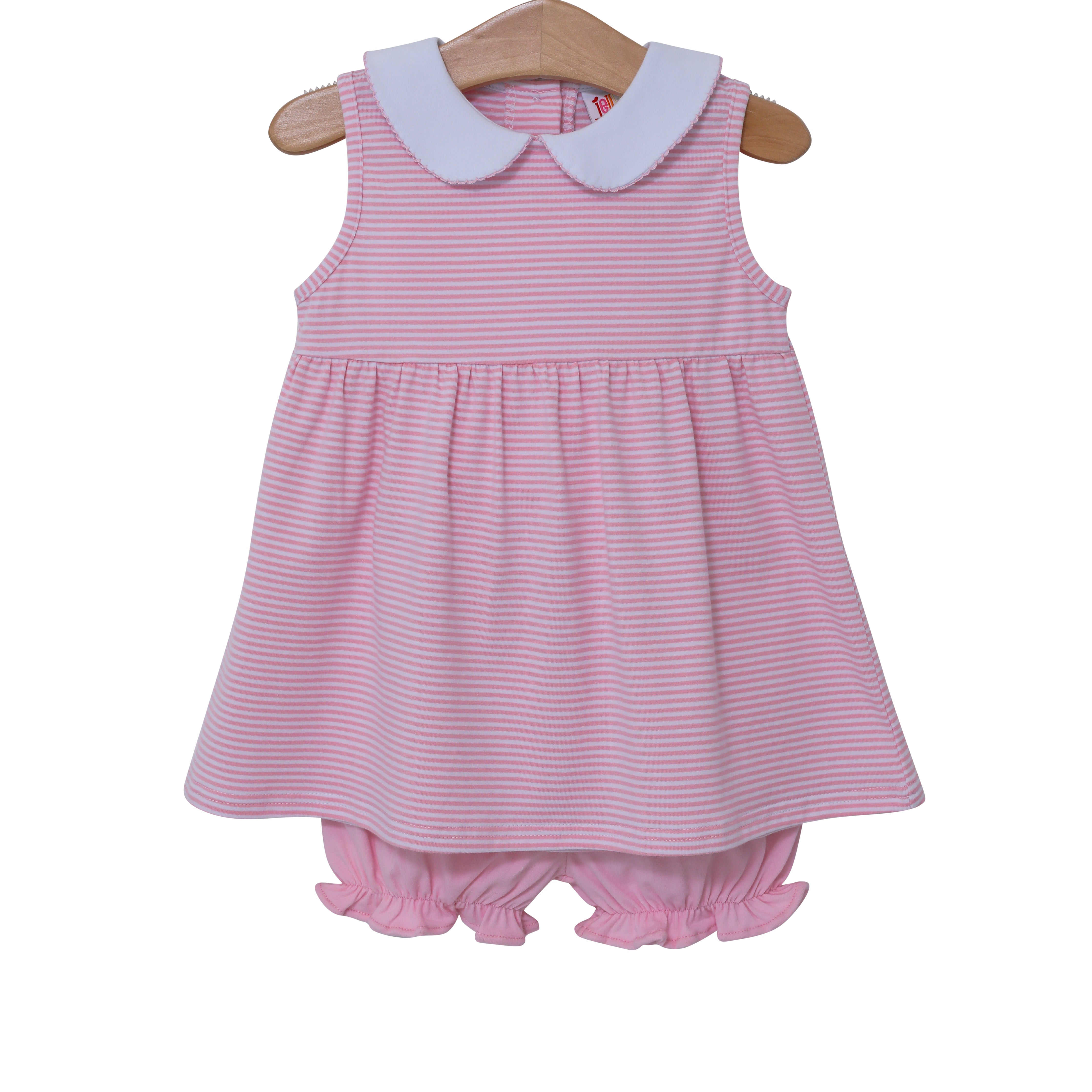 Claire & Charlie Girls Red & Pink Apples Print Bloomers Set main image 1