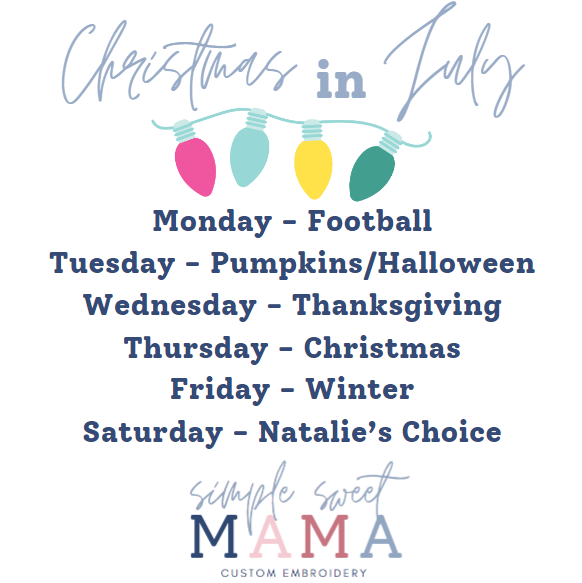 CHRISTMAS IN JULY - THANKSGIVING SAMPLES