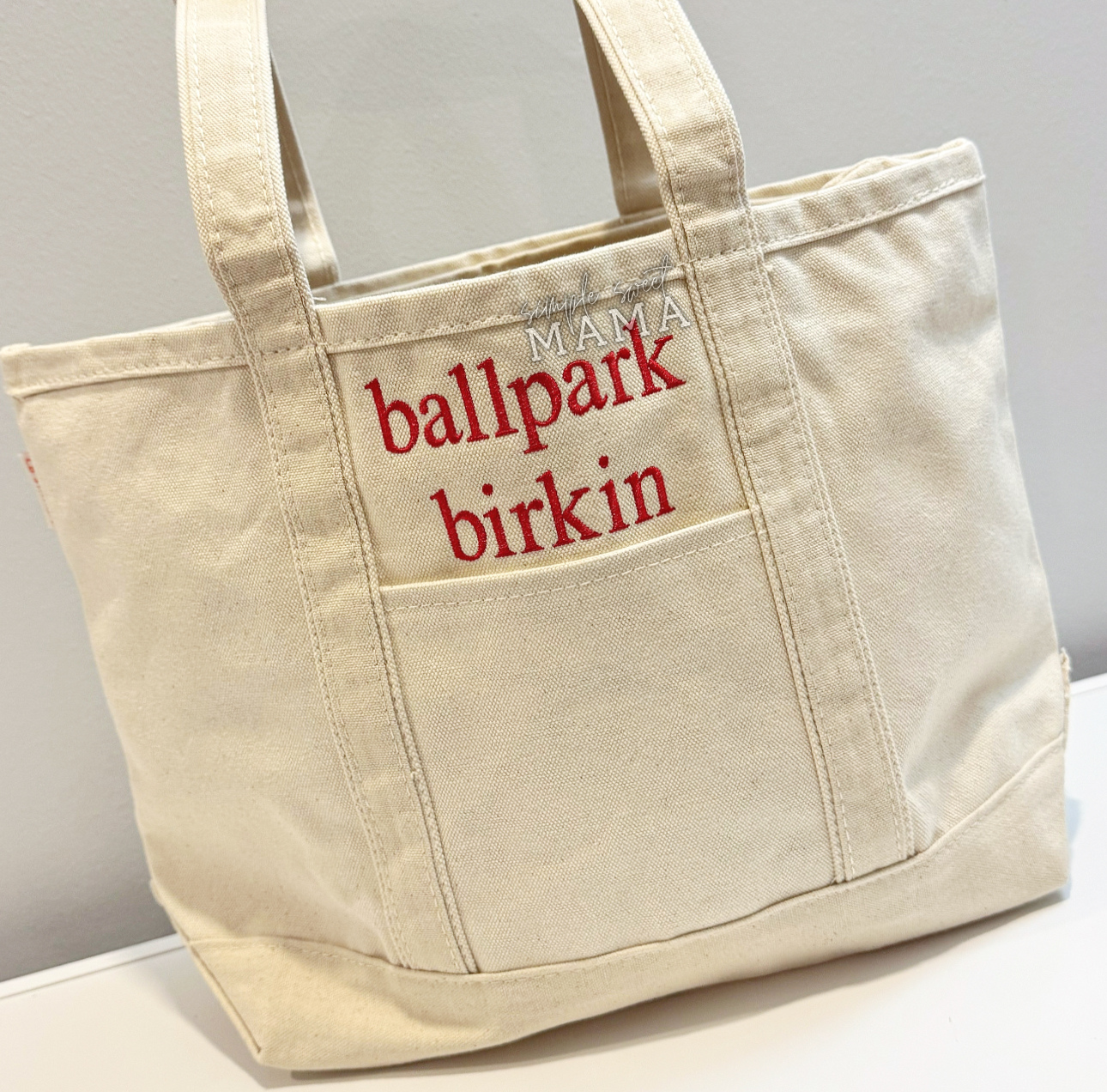 Ballpark Canvas Tote Bag