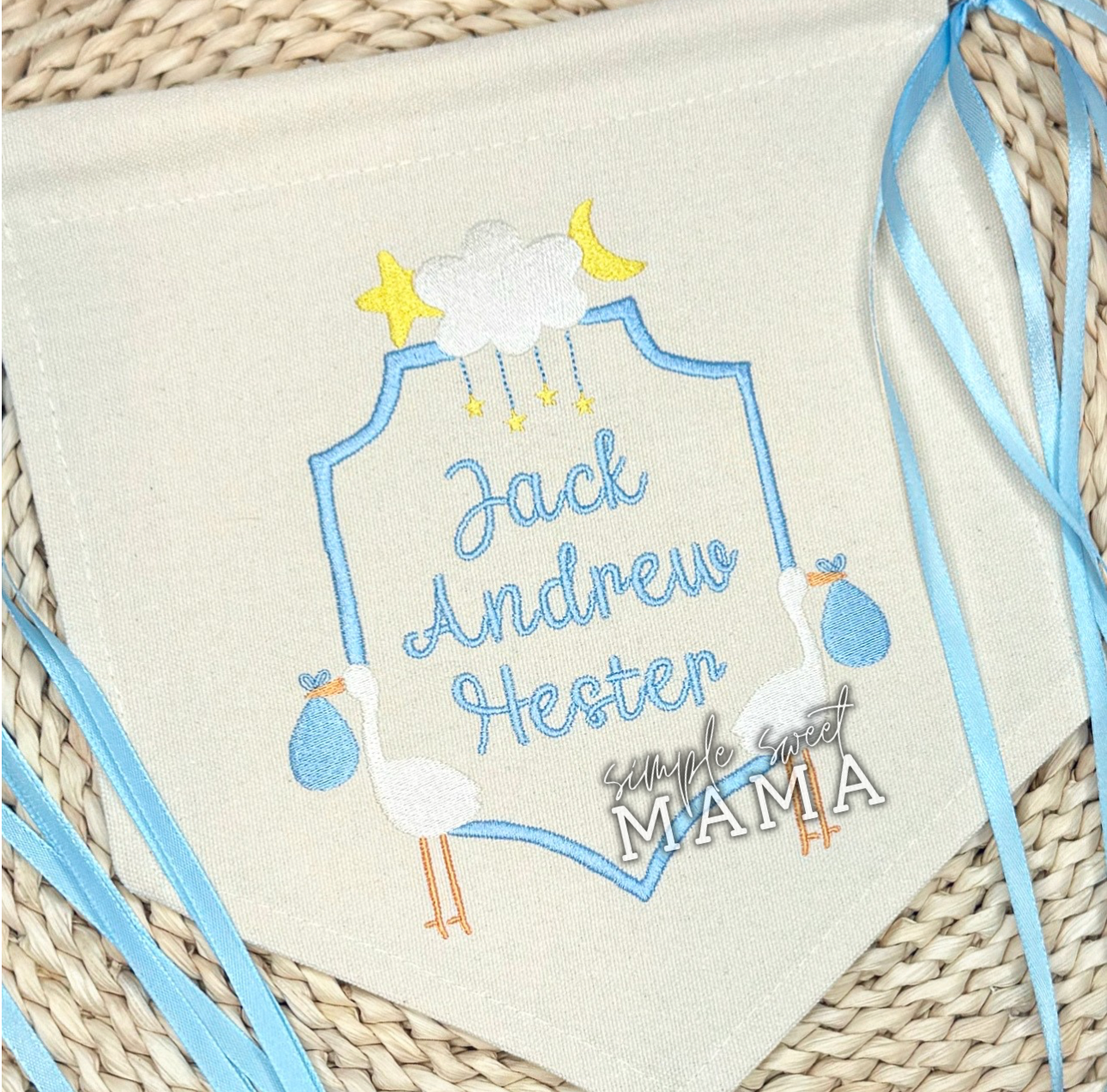 Custom Embroidered Baby Hospital Nursery Banner