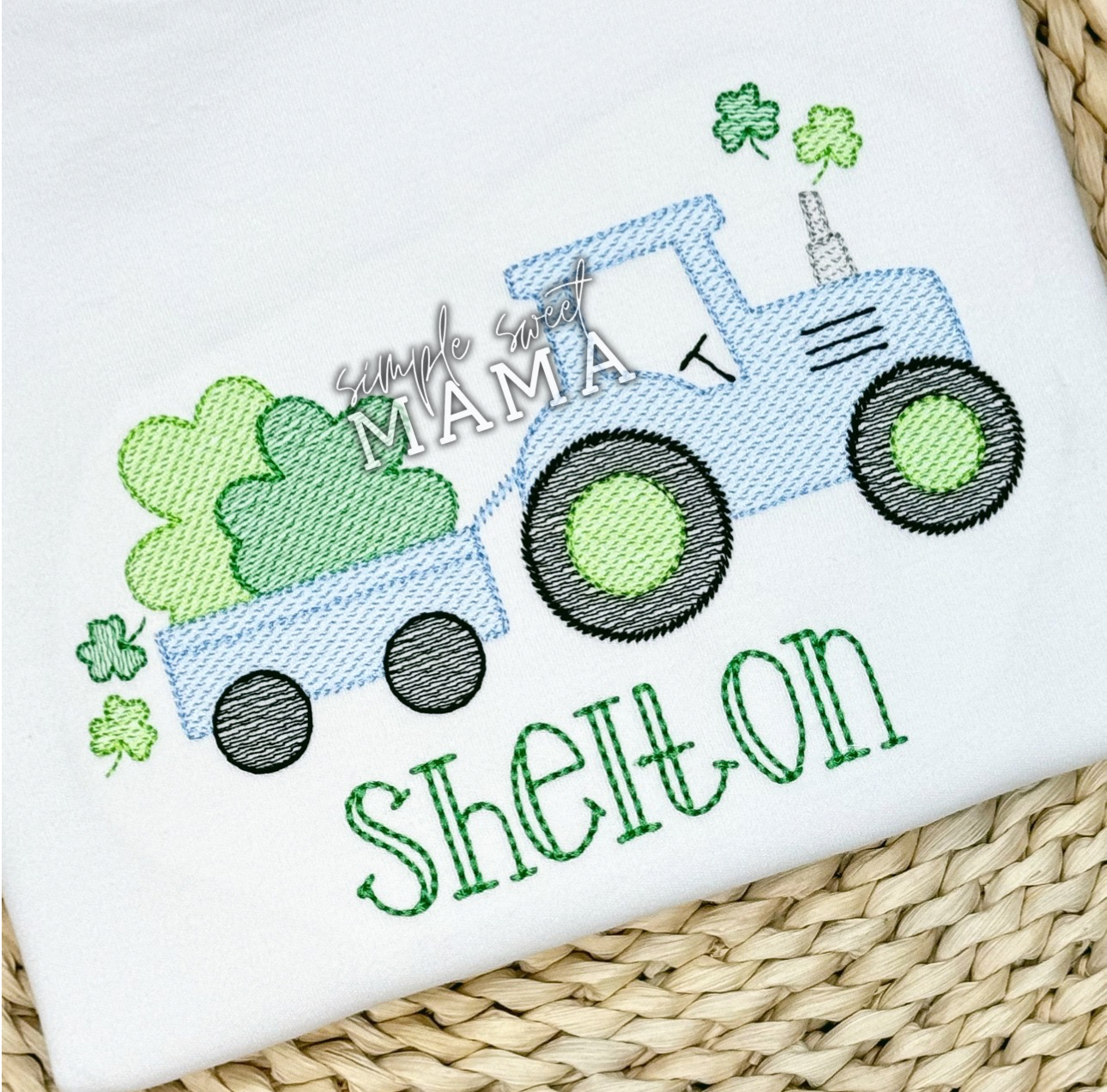 Tractor Hauling Shamrocks