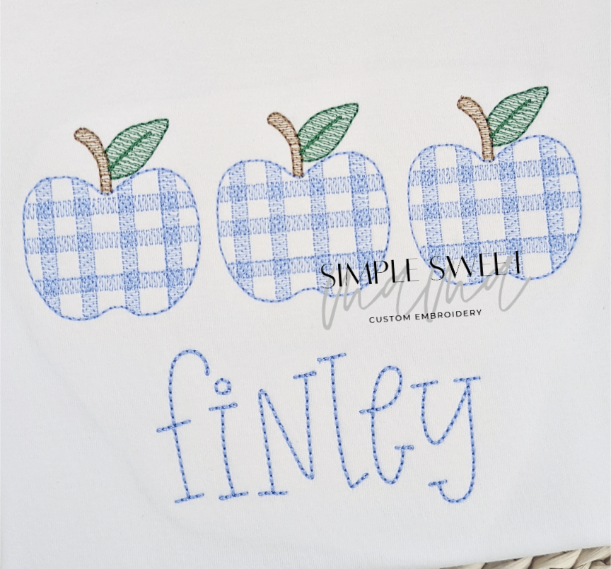 Gingham Apple Trio