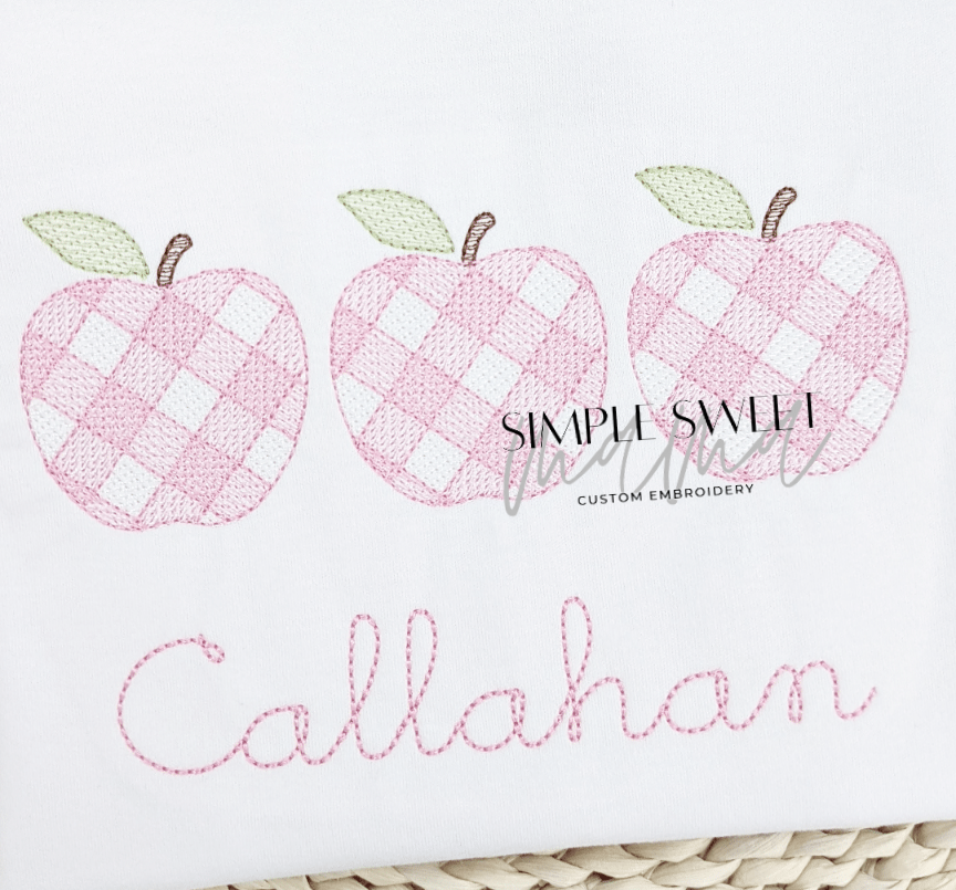 Gingham Apple Trio