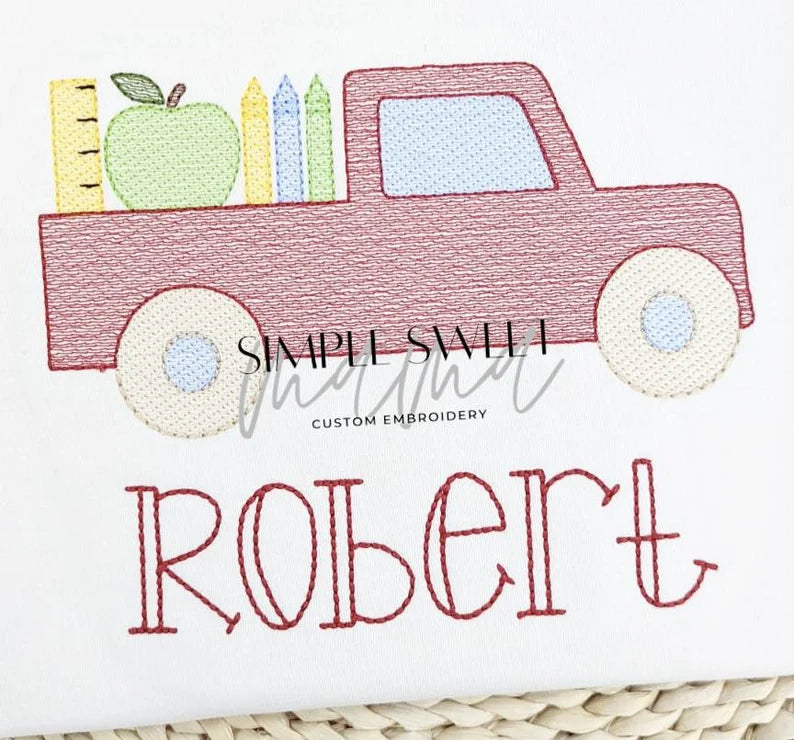 Truck with School Supplies