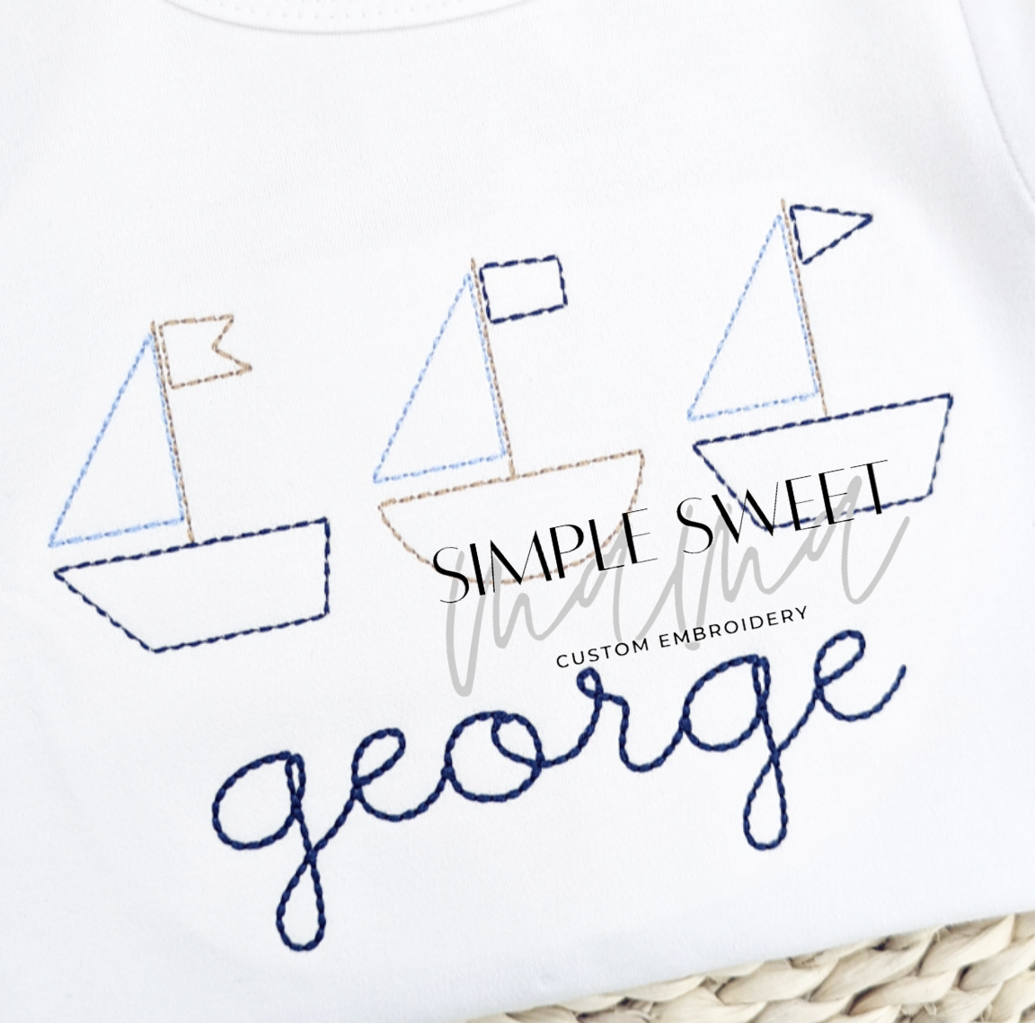 Vintage Stitch Sailboats