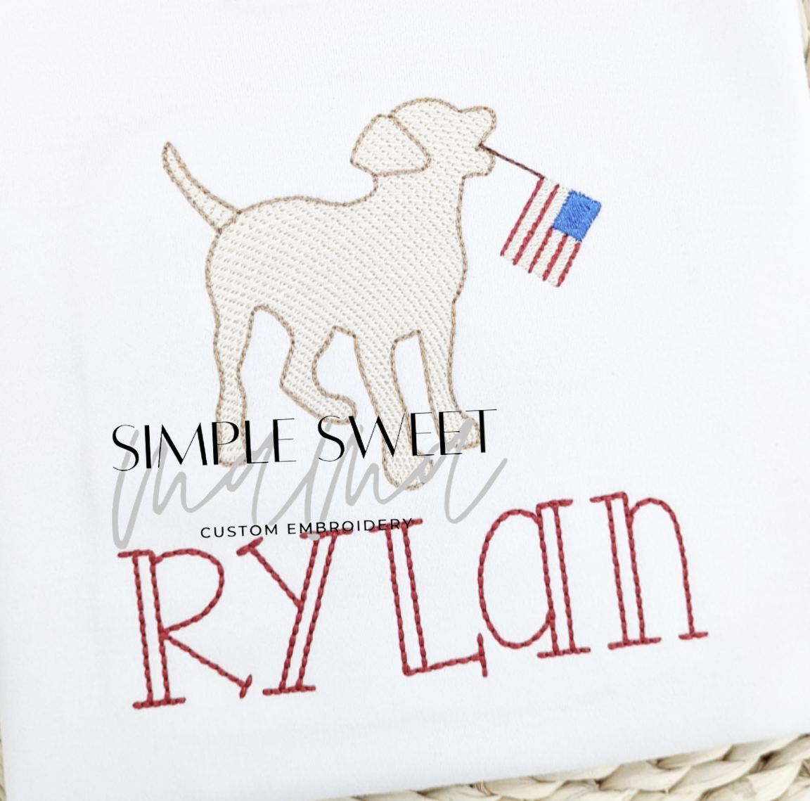 Pup with American Flag