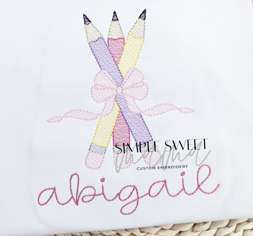 Pencil Bundle with Bow