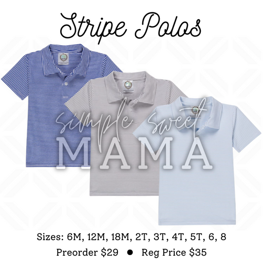 Stripe Polo - IN STOCK PREORDER
