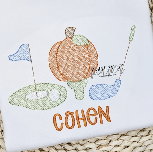 Golf Pumpkin Trio