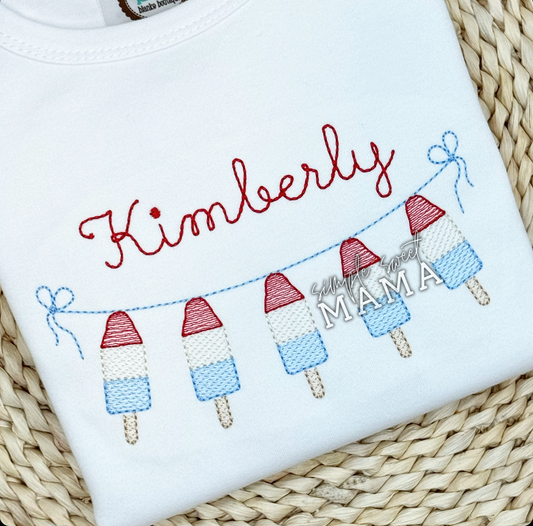 Patriotic Popsicle Banner with Bows