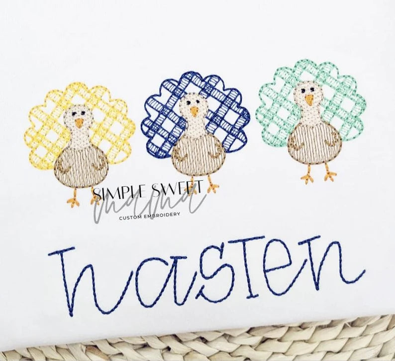 Gingham Turkey Trio