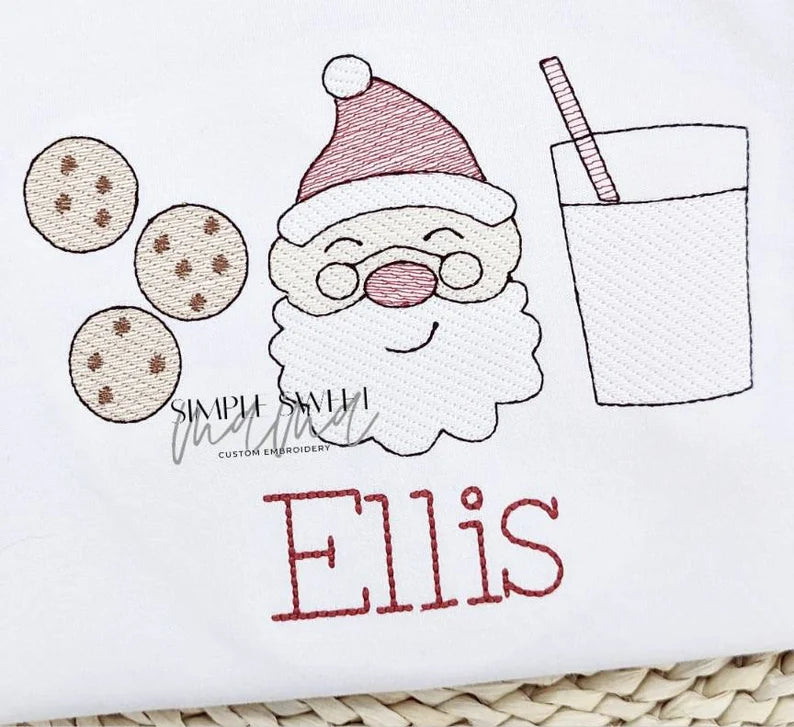 Santa with Milk & Cookies