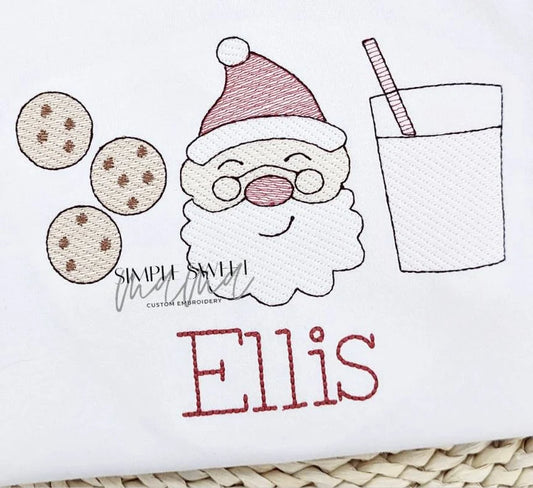 Santa with Milk & Cookies