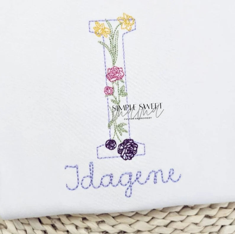 Wildflower Initial - Lavender