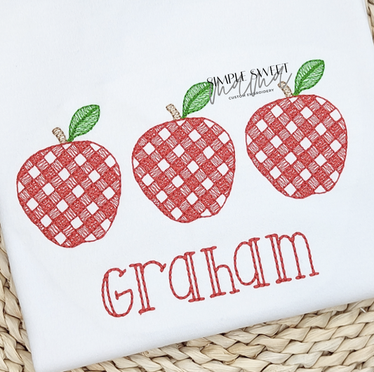 Gingham Apple Trio