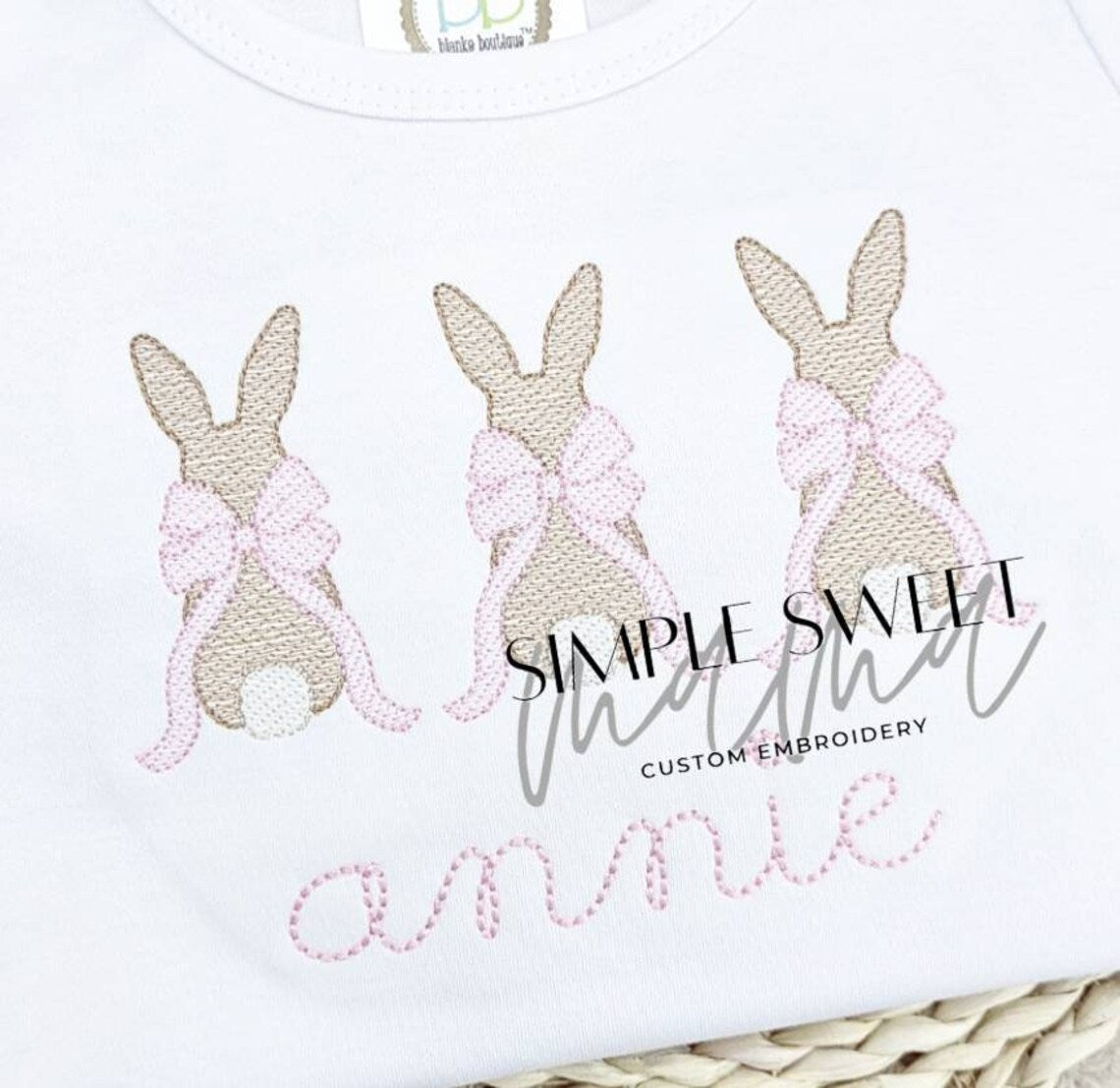 Easter Rabbit Trio with Elegant Bows