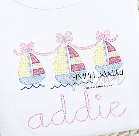 Sailboat Trio with Bows