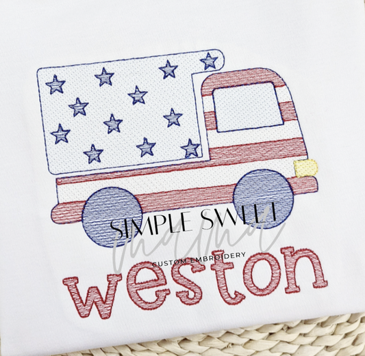 Patriotic Dump Truck
